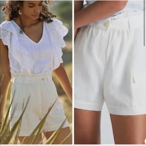 NWOT moon river high rise paper bag cargo short